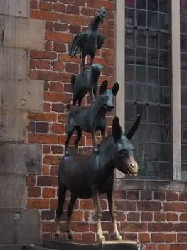 Standbeeld Bremen stadsmuziekanten